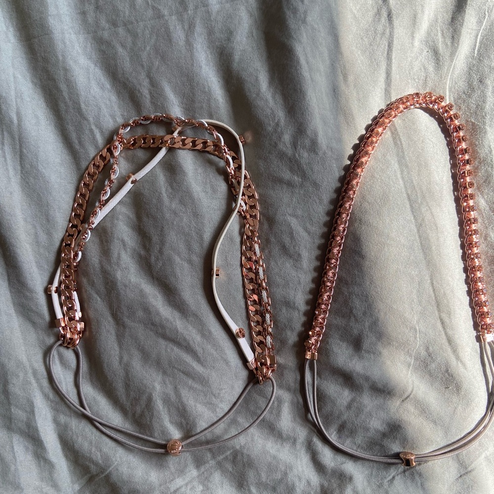 Henri Bendel set of 2 rose gold headbands